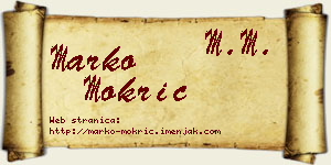 Marko Mokrić vizit kartica